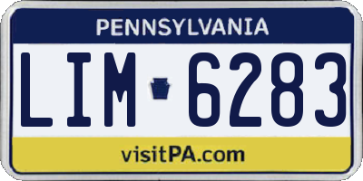 PA license plate LIM6283