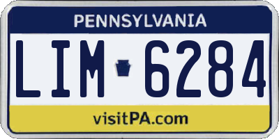 PA license plate LIM6284