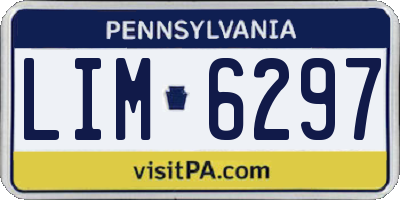 PA license plate LIM6297