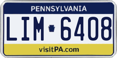 PA license plate LIM6408