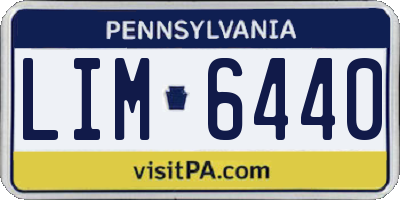 PA license plate LIM6440