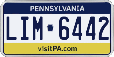 PA license plate LIM6442