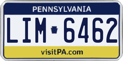 PA license plate LIM6462