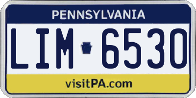PA license plate LIM6530