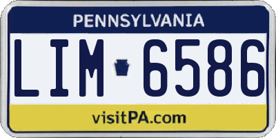 PA license plate LIM6586