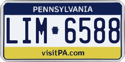 PA license plate LIM6588