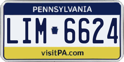 PA license plate LIM6624