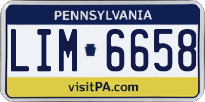 PA license plate LIM6658