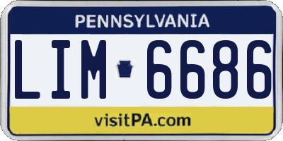 PA license plate LIM6686