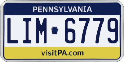 PA license plate LIM6779