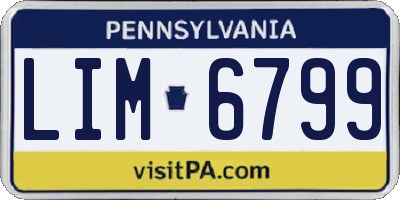 PA license plate LIM6799