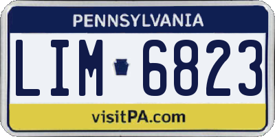 PA license plate LIM6823
