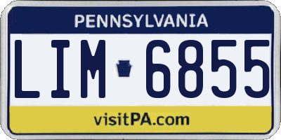 PA license plate LIM6855