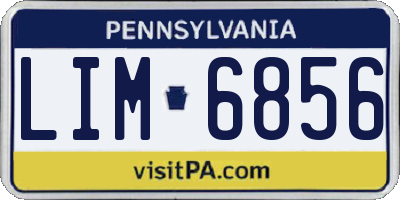 PA license plate LIM6856
