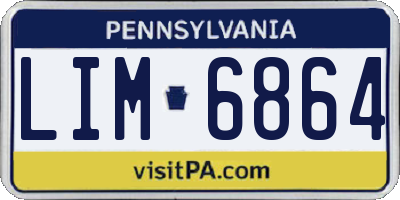 PA license plate LIM6864