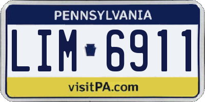 PA license plate LIM6911