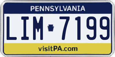 PA license plate LIM7199