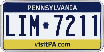 PA license plate LIM7211