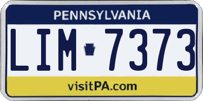 PA license plate LIM7373
