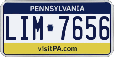 PA license plate LIM7656