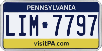 PA license plate LIM7797