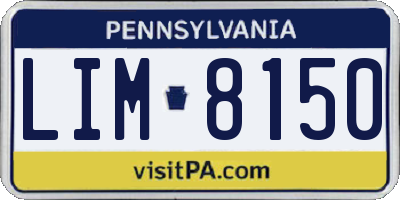 PA license plate LIM8150