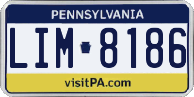 PA license plate LIM8186
