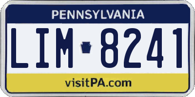 PA license plate LIM8241