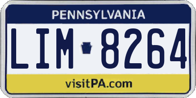 PA license plate LIM8264