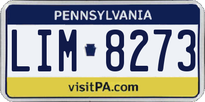 PA license plate LIM8273
