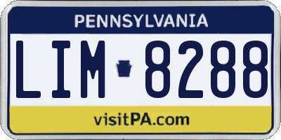 PA license plate LIM8288