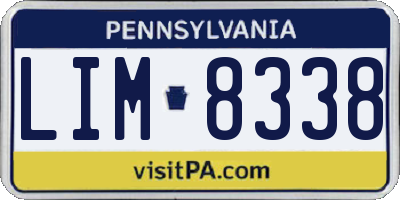 PA license plate LIM8338