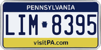 PA license plate LIM8395