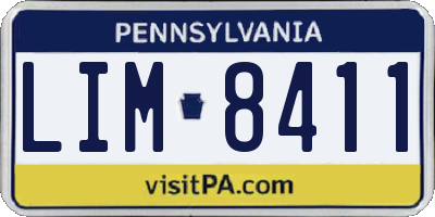 PA license plate LIM8411