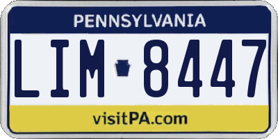 PA license plate LIM8447