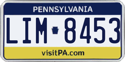 PA license plate LIM8453