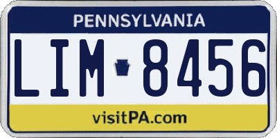 PA license plate LIM8456
