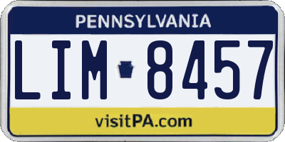PA license plate LIM8457