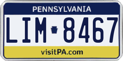 PA license plate LIM8467