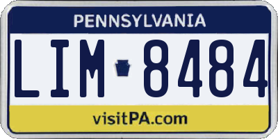 PA license plate LIM8484