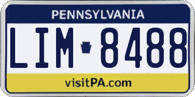 PA license plate LIM8488