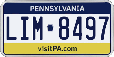 PA license plate LIM8497