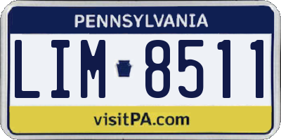 PA license plate LIM8511