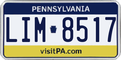 PA license plate LIM8517