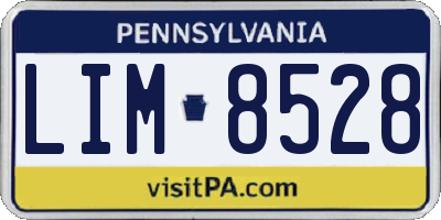 PA license plate LIM8528