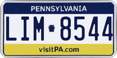 PA license plate LIM8544