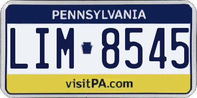 PA license plate LIM8545