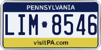 PA license plate LIM8546