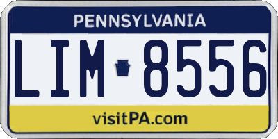 PA license plate LIM8556