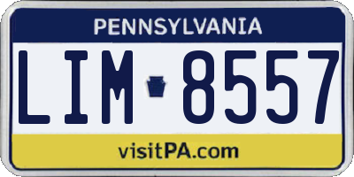 PA license plate LIM8557